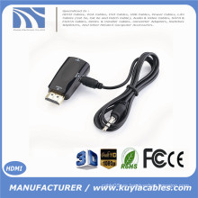 HDMI a VGA con adaptador de adaptador de audio Compatible para la computadora